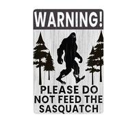 Funny Warning Please Do Not Feed Bigfoot Wall Decor Vintage Tin Sign Retro Poster Plaque Bigfoot Wall Art For Garden Kitchen Farm Garage Bar Club House Signs 8x12in