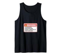 Funny Warning Saying Overworked Underpaid Hangry Tank Top