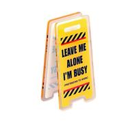 Funny Warning Sign for Colleagues Novelty Gifts Joke Desk Plaque Do Not Disturb Desk Sized Leave Me Alone I'M Busy Mini Sign Desk Decorations Funny Signs Desk Ornament Work Desk Accessories