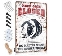 Funny Warning Signs Keep Gate Closed No Matter What The Guinea Pig Say Tin Sign Bar Rules Tin Metal Sign Funny Signs For Home Bar(30X40CM)