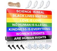 Funny Warning Signs Science Is Real Black Lives Matter Blm Love Rainbow Tin Sign Bar Rules Tin Metal Sign Funny Signs For Home Bar(20X30CM)