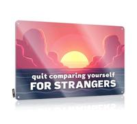 Funny Warning Signs Stop Comparing Yourself To Strangers Tin Sign Door Signs For Bedroom Funny Patio Decor(20X30CM)