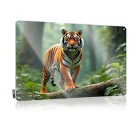 Funny Warning Signs Tiger Stands Majestically In The Forest Tin Sign Door Signs For Bedroom Funny Patio Decor(30X40CM)