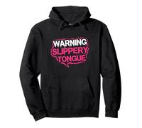Funny Warning Slippery Tongue Sarcastic Renaissance Humor Pullover Hoodie