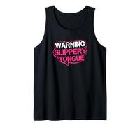 Funny Warning Slippery Tongue Sarcastic Renaissance Humor Tank Top