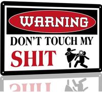 Funny Warning Tin Sign Man Cave Decor Garage Gifts For Mancave Stuff For Men Cool Things For Men Do Not Touch My Shit Bar Stuff 6x8 Inch Metal Tin Signs