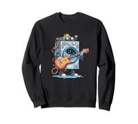 Funny Washing Machine Robot with E-Guitar Costume Sweatshirt