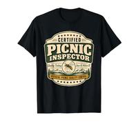 Funny Wasp Picnic Inspector Official Snack Quality Control Value Graphic T-Shirt, Men, Black, XL