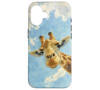 Funny Watercolor Giraffe Sky Portrait Case for iPhone 16