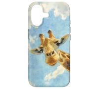 Funny Watercolor Giraffe Sky Portrait Case for iPhone 17