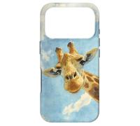 Funny Watercolor Giraffe Sky Portrait Case for iPhone 17 Pro