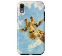 Funny Watercolor Giraffe Sky Portrait Case for iPhone XR