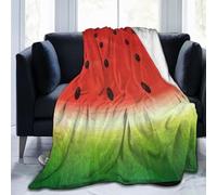 Funny Watermelon Fleece Blanket Super Soft Cozy Throw Blanket Throw 50x60inch, Lightweight Fuzzy Comfy Textured Flannel Blanket Warm Plush Throw Blankets for Couch, Sofa, Bed