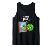 Funny Watermelon Juice Mirror Humor Meme Melon is This Me Tank Top