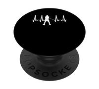 Funny Waterski Heartbeat Ski Water Skiing Pulse Waterskiing PopSockets Swappable PopGrip
