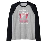 Funny WDNC Saying Proud Member We Do Not Care Club Women Mom Raglan Baseball Tee
