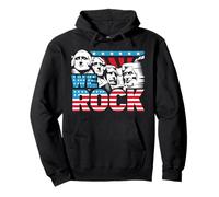 Funny We Rock Mount Rushmore Patriotic US American Flag Pullover Hoodie