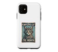 FUNNY WEARY CAT Employee of the Month Case for iPhone 11