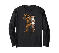Funny Weasel Bigfoot Cryptid Lover Animal Enthusiast Design Long Sleeve T-Shirt