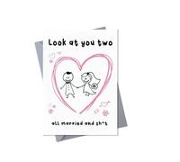 Funny Wedding Card For Couple Cheeky Marriage Congratulations Card Newlywed Humour Greeting