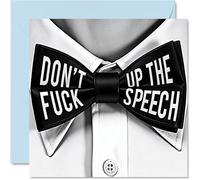 Funny Wedding Cards for Best Man - Dont F Up The Speech - Banter Wedding Day Card Congratulations Joke Humour Congrats 145mm Marriage Bridesmaid Greeting Cards