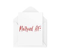 Funny Wedding Cards - Married AF - Just Married Cards - Newlyweds Card - Banter Wedding Card - Bestie Cards - Bride and Groom Card CBH1571