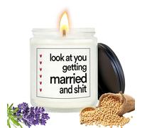 Funny Wedding Gifts, 3.5oz Lavender Scented Soy Wax Candle with Words Make People Laughing, Ideal Bachelorette & Bridal Shower Gift for Bride, Bride to Be, Engagement Gifts for Couples
