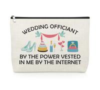 Funny Wedding Officiant Gift Makeup Bag Officiant Proposal Gift Bridal Party Presents for Women Sister Bestie Best Friend Wife Cosmetic Bag Christmas Birthday Presents Wedding Travel Cosmetic Pouch