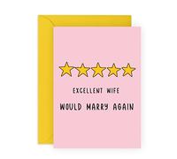 Funny Wedding Wife Anniversary Card - Sweet Love Card, Mother's Day or Valentines Day Idea For Her, Spouse, Partner, Women, Ladies, Darling, Babe from Husband
