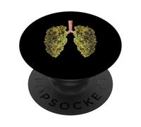 Funny Weed Lung Marijuana Bud T-Shirt - THC Lung TShirt PopSockets Adhesive PopGrip