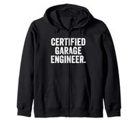 Funny Weekend Warrior T-Shirt Certified Garage Engineer Beer Zip Hoodie