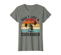 Funny Weightlifting Built Like A Cockroach T-Shirt