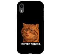 Funny Weird Cat Face Meme Silly Hilarious Mad Cat Confused Case for iPhone XR