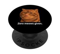 Funny Weird Cat Face Meme Silly Hilarious Mad Cat Confused PopSockets Adhesive PopGrip
