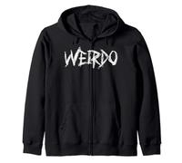 Funny WEIRDO Punk Emo Funny Goth Metal Fans Zip Hoodie