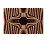 Funny Welcome Door Mat-Seeing Eye Pattern Black Natural Coco Coir Heavy Duty Backing Front Doormat Cute Non-Slip Front Door Entryway & Outdoor, Brown 23.6 x 15.7 Inches