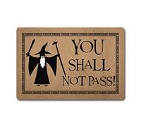 Funny Welcome Doormat for Entrance Way Monogra Mats 15.9"(W) x 23.7"(L) You Shall Not Pass Lord of The Ring Doormat for Entrance Way Personalized Mat for Front Door Mat No Slip Kitchen Rug and Mats