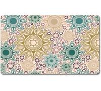 Funny Welcome Doormat Front Porch Decor Rugs With Rubber Back Bohemian Circle Mandala Picture Morden Art Boho Rug For Entrance Monogram Mats For Front Door No Slip Kitchen Rug And Mats_18 x 30 Inches