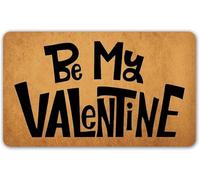 Funny Welcome Doormat Home Decor Rugs Welcome Mat with Rubber Back Be My Valentine Doormat for Entrance Way Indoor Front Porch Mats Front Door No Slip Kitchen Mats_16 x 24 Inches