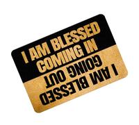 Funny Welcome Doormats I'm Blessed Coming in Going Out Christian Welcome Mats Non-Slip Mat for Indoor Entrance Rugs 23.6"(L) x 15.7"(W)