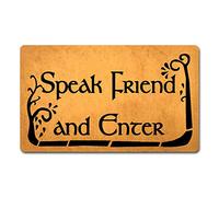 Funny Welcome Mats Anti-Slip Door Mats for Entrance Way Indoor Mat / Rubber Mat / Personality Rugs Kitchen Rugs and Mats 18"(W) x 30"(L) (Speak Friend
