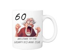 Funny Welcome to The Grumpy Old Man Club Mug, 60th Birthday Gift for Him, Unique Birthday Present Idea, Senior Birthday Mug
