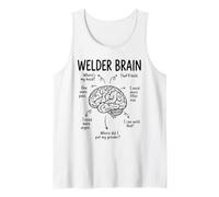 Funny Welder Brain Fabricator Trade Humor Tank Top