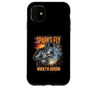 Funny Welder Sparks Fly Fabricator Humor Design Case for iPhone 11