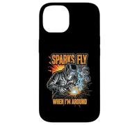 Funny Welder Sparks Fly Fabricator Humor Design Case for iPhone 14