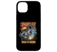 Funny Welder Sparks Fly Fabricator Humor Design Case for iPhone 14 Plus