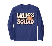 Funny Wellness Squad Workout PT Nurse Retreat Give Space Long Sleeve T-Shirt