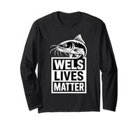 Funny Wels Lives Matt Design for Anglers and Waller fans Long Sleeve T-Shirt