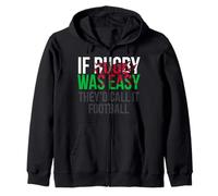 Funny Welsh Rugby - Wales Rugby Zip Hoodie