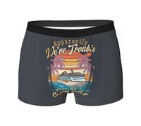Funny We're Trouble When We Are Cruising Together Boxer Brief for Boys Men, Ultra Soft, Breathable Underwear Style620